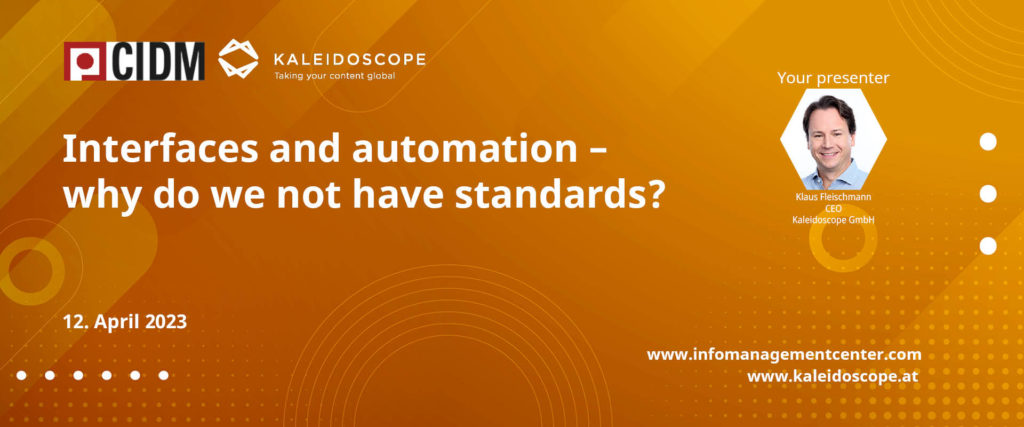 Interfaces and automation – why do we not have standards? Our webinar explains