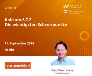 Kalcium 6.7.2 Release Webinar zu den Neuheiten am 11.9.2025