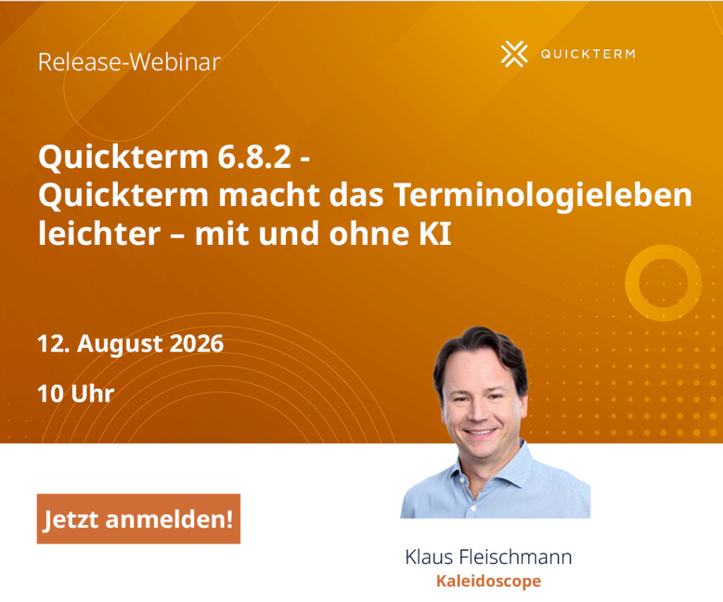 Webinar-Ankündigung für Quickterm 6.8.2